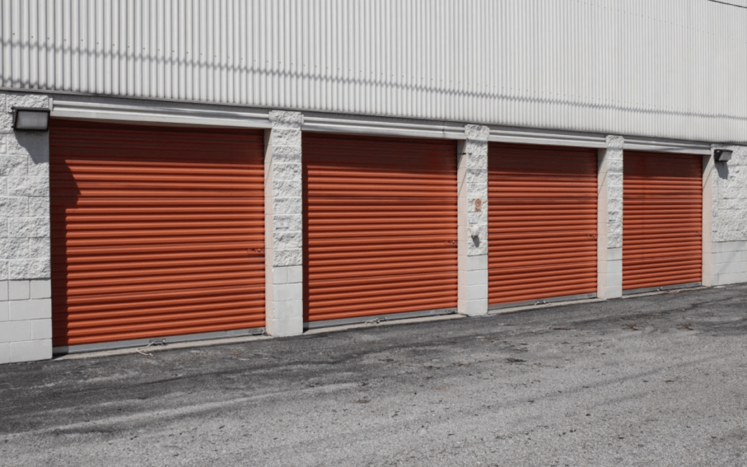 red commercial garage doors
